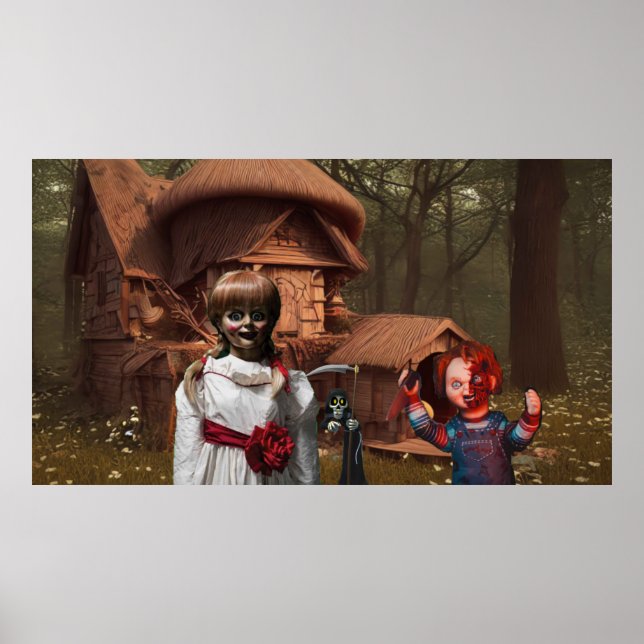 Affiche Halloween effrayant. (Devant)