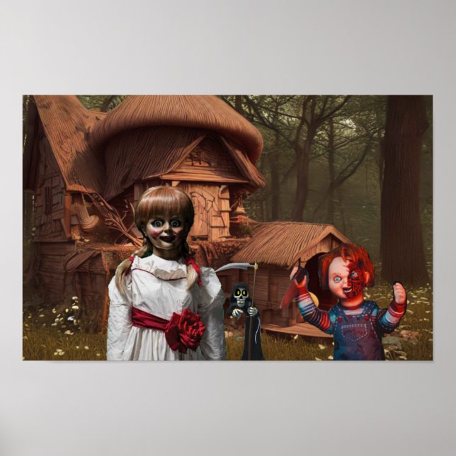 Affiche Halloween effrayant. (Devant)