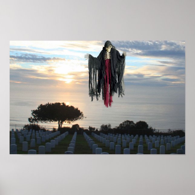 Affiche Halloween effrayant. (Devant)