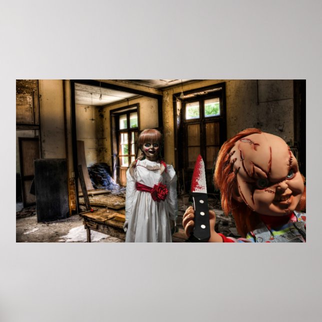 Affiche Halloween effrayant. (Devant)