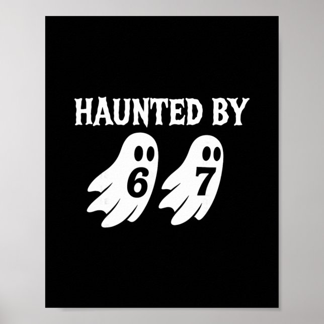 Affiche Halloween Effrayant 67 Numéro 67 Six Sept Meme  (Devant)