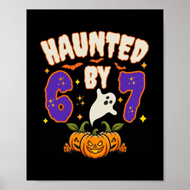 Affiche Halloween effrayant 67 Numéro 67 Six Sept Mème Drô (Devant)