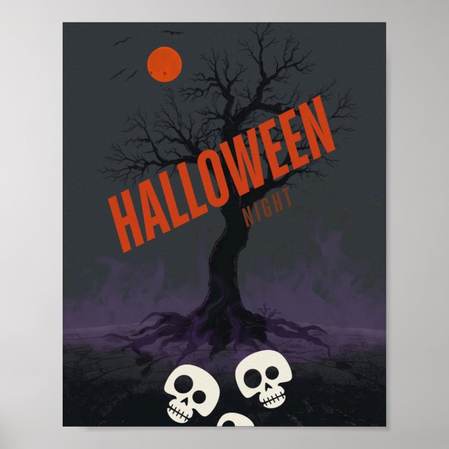 Affiche Halloween effrayante 🎃👻 (Devant)