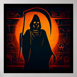 Affiche Halloween égyptien Grim Reaper 1