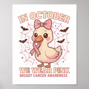 Affiche Halloween En Octobre Nous Portons Nk Cancer Du Sei