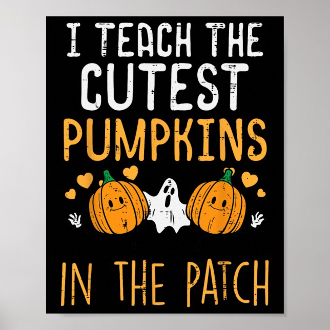 Affiche Halloween Enseignant Cutest Citrouille Fall Costu (Devant)