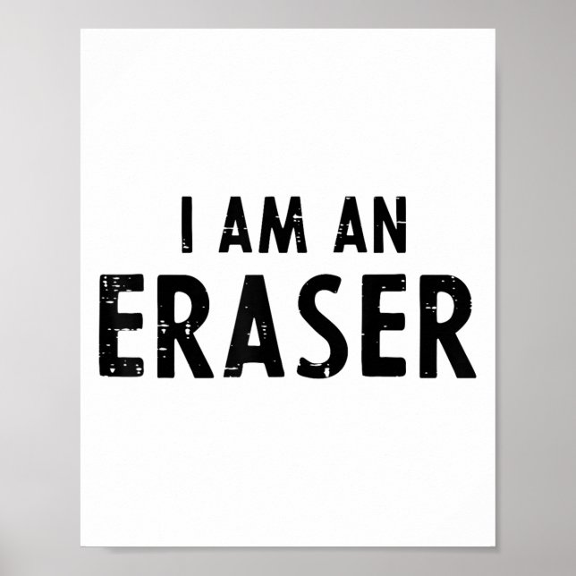 Affiche Halloween Enseignant Je Suis Un Eraser Costume Drô (Devant)