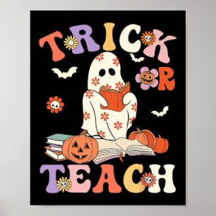 Affiche Halloween Enseignant Tri Ou Enseigner Super Floral