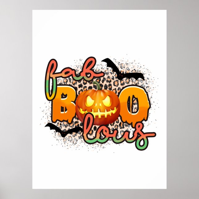 Affiche Halloween Fab Boo Lous Anniversaire (Devant)