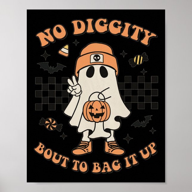 Affiche Halloween Fantôme Pas de goutte Diggity Pour L'Enf (Devant)
