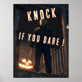 Affiche Halloween Farce ou Friandise Frappez si vous osez