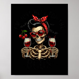Affiche Halloween Femmes Je Suis Juste Ici Pour Les Huées 