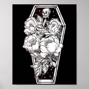 Affiche Halloween floral épouvantable