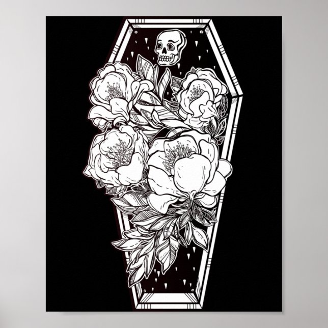 Affiche Halloween floral épouvantable (Devant)