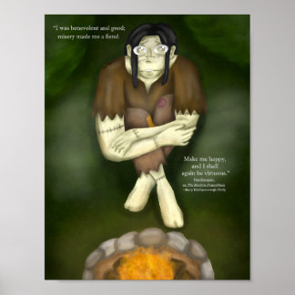Affiche Halloween Frankenstein Art Print