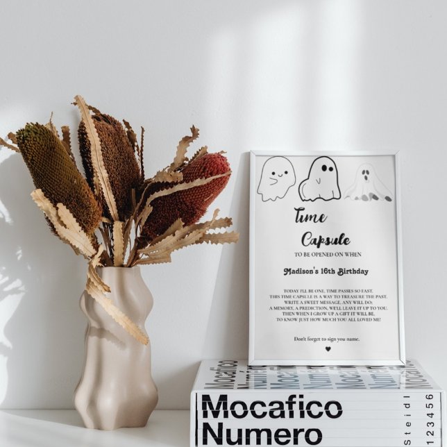 Affiche Halloween Ghost baby shower temps Capsule (Créateur téléchargé)