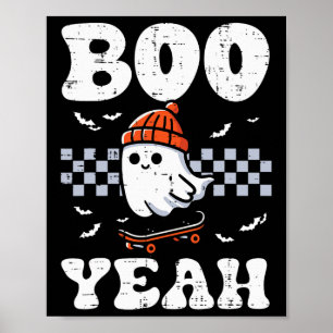 Affiche Halloween Ghost Skateboard Boo Ouais Costume Boys 
