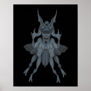 Affiche Halloween Gobelin à la peur bleue