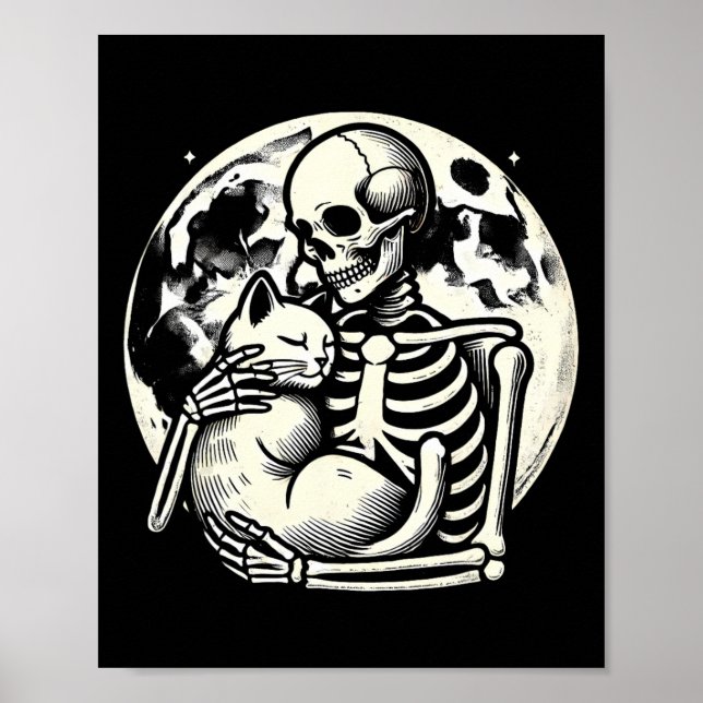 Affiche Halloween Gothique Kitty Halloween Halloween Chat  (Devant)