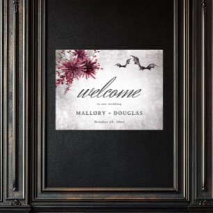 Affiche Halloween gothique noir et bordeaux Ordre des évén