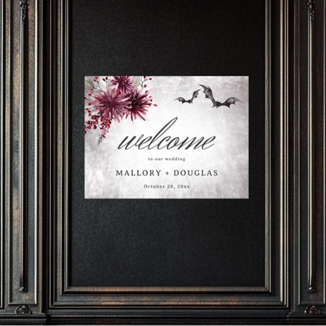 Affiche Halloween gothique noir et bordeaux Ordre des évén (Créateur téléchargé)