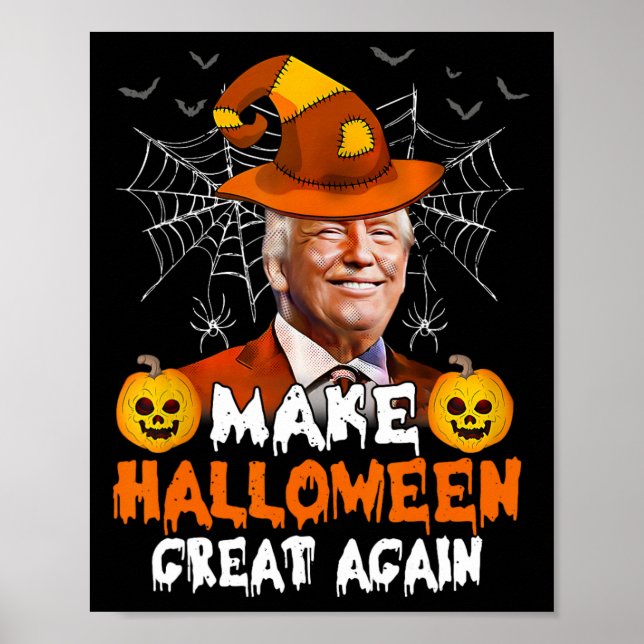 Affiche Halloween Grande encore drôle Trump Jack-o'-lanter (Devant)