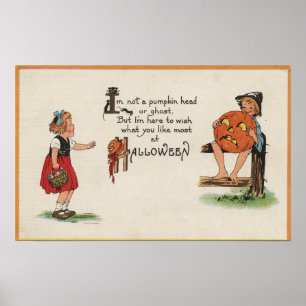 Affiche Halloween GreetingKid sur la barrière