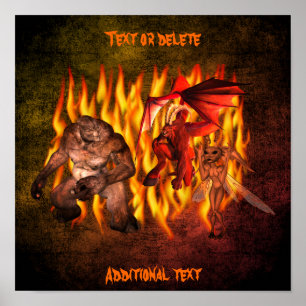 Affiche Halloween Gremlins effrayants Monstres Personnalis