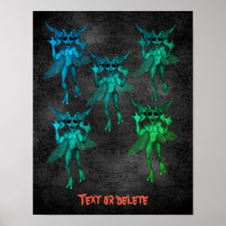 Affiche Halloween Gremlins effrayants Personnalisé