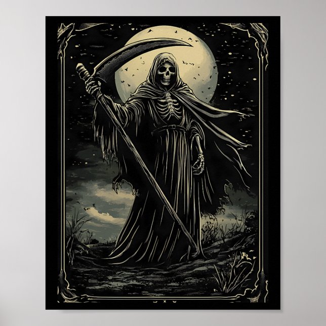 Affiche Halloween Grim Reaper Gothique Goth (Devant)