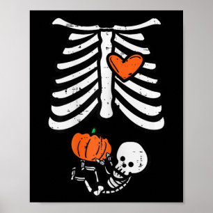 Affiche Halloween Grossesse Squelette bébé Halloween Costu