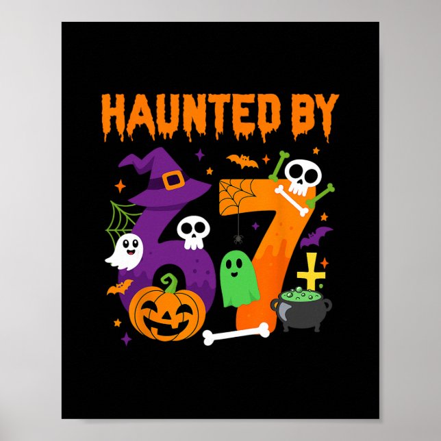 Affiche Halloween Haunted 67 Six Seven Meme 1 (17)  (Devant)