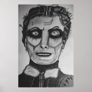 AFFICHE HALLOWEEN HAUNTED HOUSE RESIDENT GHOST