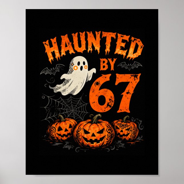 Affiche Halloween Haunted Six Seven Number Gen Alpha Slang (Devant)