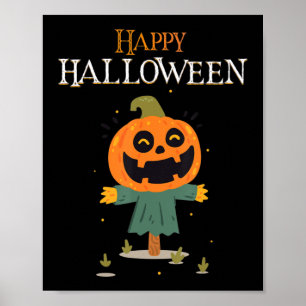 Affiche Halloween heureux citrouille
