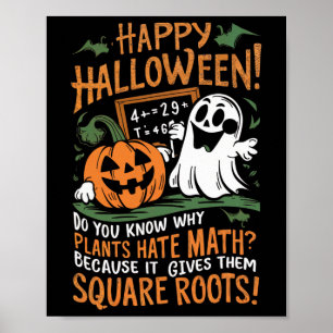 Affiche Halloween heureux - Math Professeur scientifique F