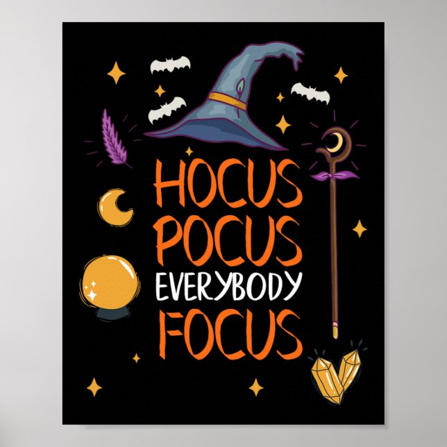 Affiche Halloween Hocuss Pocus Tout le monde Focus Enseign (Devant)