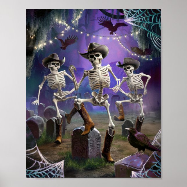 Affiche Halloween Hoedown Throwdown, Skeleton Shodown (Devant)