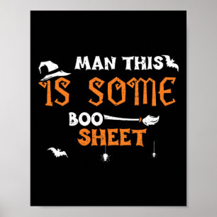 Affiche Halloween Homme Humour C'Est Une Feuille De Boo -