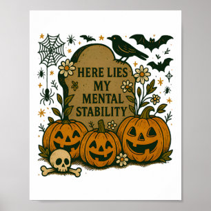 Affiche Halloween Horror Saison Éffrayante Ici Met Mon Men