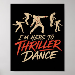 Affiche Halloween ici pour Thriller Danse Costume Cool Hom