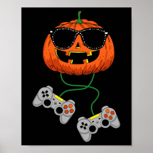 Affiche Halloween Jack-o'-lantern Gamer Boys Enfants Homme