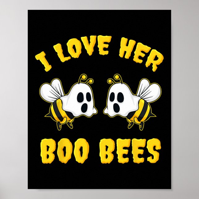 Affiche Halloween J'Aime Son Boo Bees Fun (Devant)