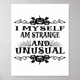 Affiche Halloween Je Suis Moi-Même Étrange Et Des Hommes I