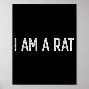 Affiche Halloween Je Suis Un Rat Drôle Amoureux De Rats J'