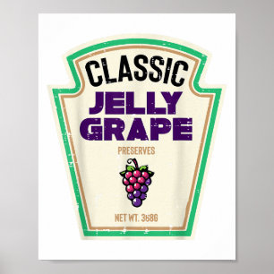 Affiche Halloween Jelly Grape Funny Groupe alimentaire Cos