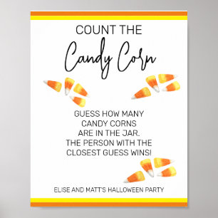 Affiche Halloween Jeu Compter la fête de Corn Candy