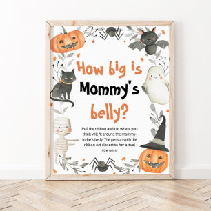 Affiche Halloween la taille de maman's Belly Shower jeu