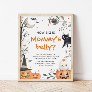 Affiche Halloween la taille de maman's Belly Shower jeu