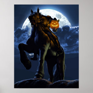 Affiche Halloween - l'affiche de cavalier sans tête